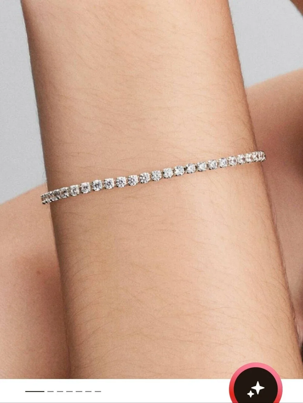 Pandora Sterling Silver Sparkling Tennis Bracelet